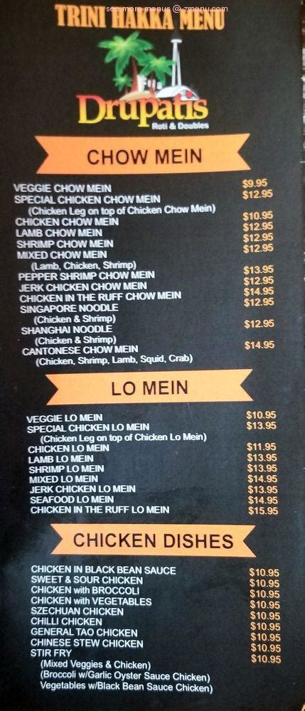 Online Menu of Drupatis Doubles & Roti Restaurant, Ajax, .